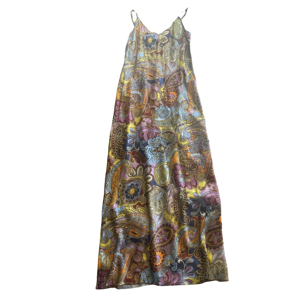 Johnny Was Sandalwood Silk Maxi Dress